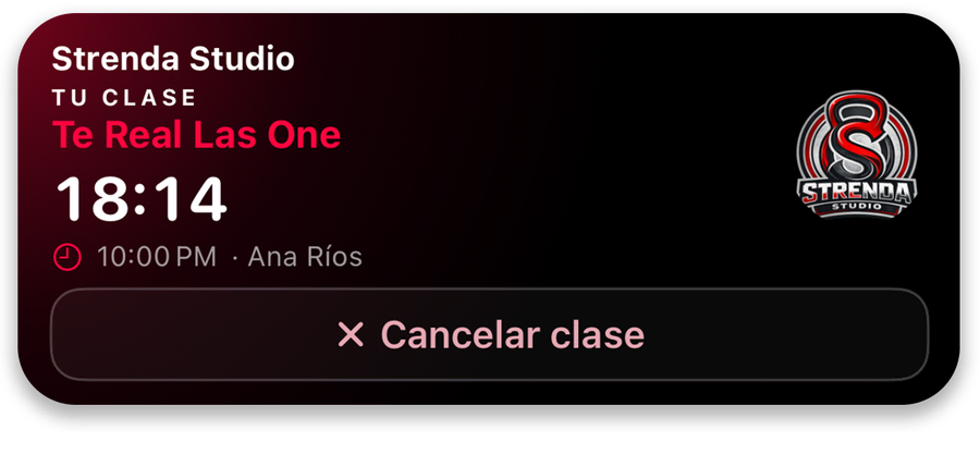 Live Activity con la cuenta regresiva de la clase